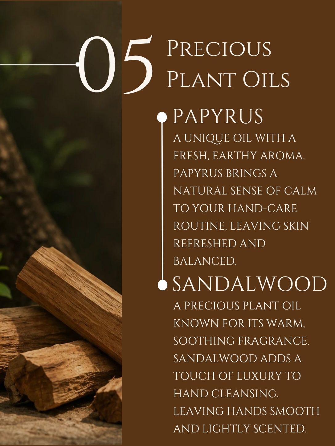HAND WASH     ALOE VERA | NEEM    No 5. PAPYRUS | SANDALWOOD