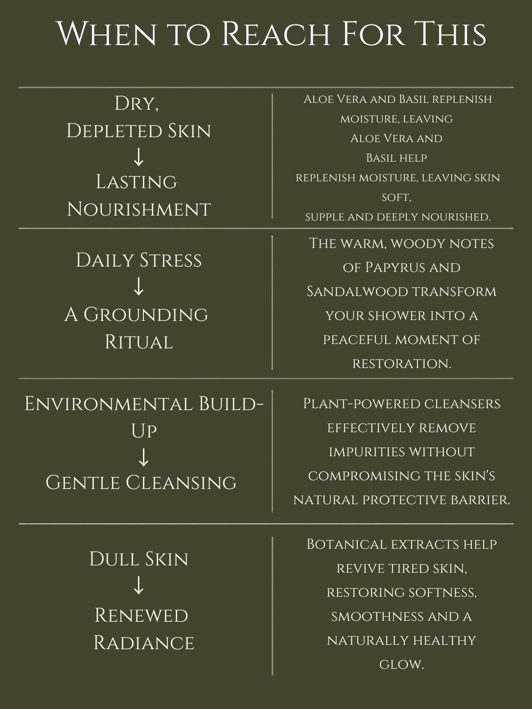 BODY CLEANSER     ALOE VERA | BASIL    No 5. PAPYRUS | SANDALWOOD