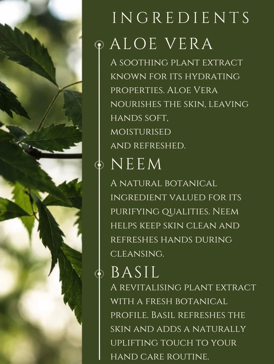 HAND WASH     ALOE VERA | NEEM    No 9. MANDERIN | AMBER | VANILLA