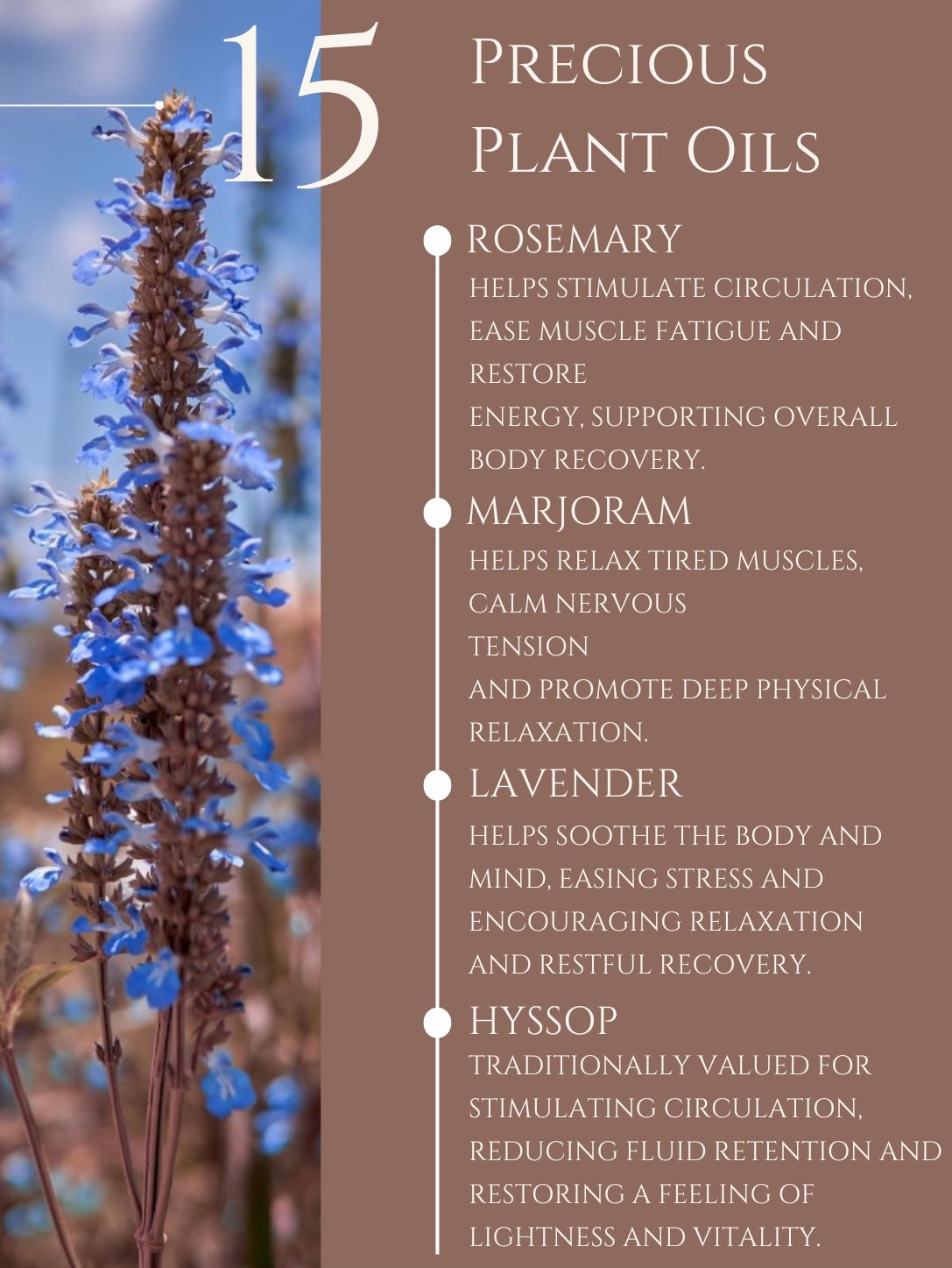 TRAVELLER'S FATIGUE MASSAGE               No 15   ROSEMARY | HYSSOP | LAVENDER | MARJORAM