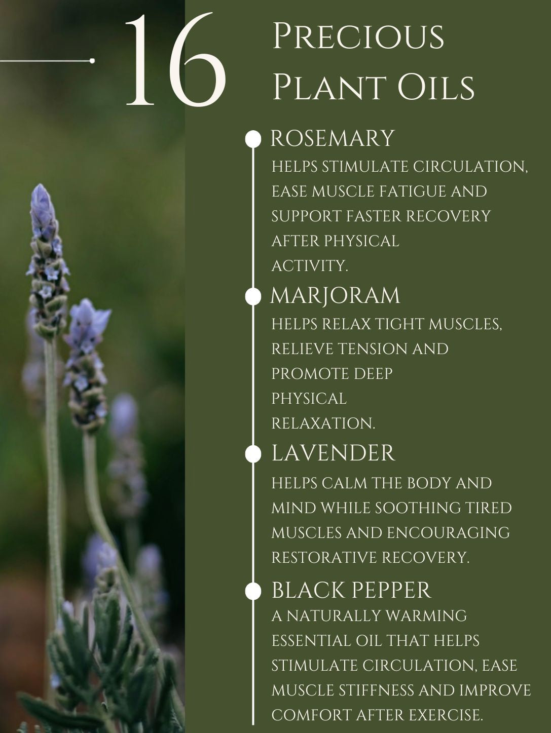 ATHLETE'S MASSAGE OIL     No 16   MARJORAM | ROSEMARY | LAVENDER | BLACK PEPPER