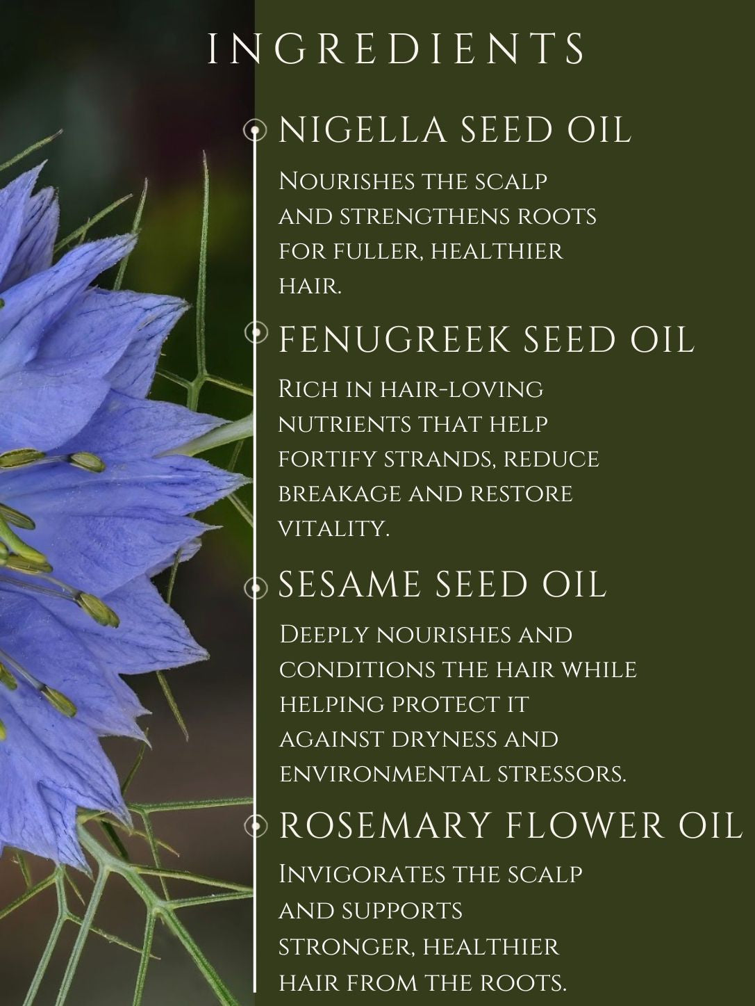 FORTIFYING HAIR OIL     ALMOND | MOROCCAN | ONION | COCONUT     No 2. ROSEMARY | CEDARWOOD | LAVENDER | PEPPERMINT