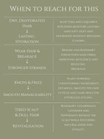 HAIR CONDITIONER     ALOE VERA | LIQUORICE | ROSEMARY    No 2. ROSEMARY | CEDARWOOD | LAVENDER | PEPPERMINT