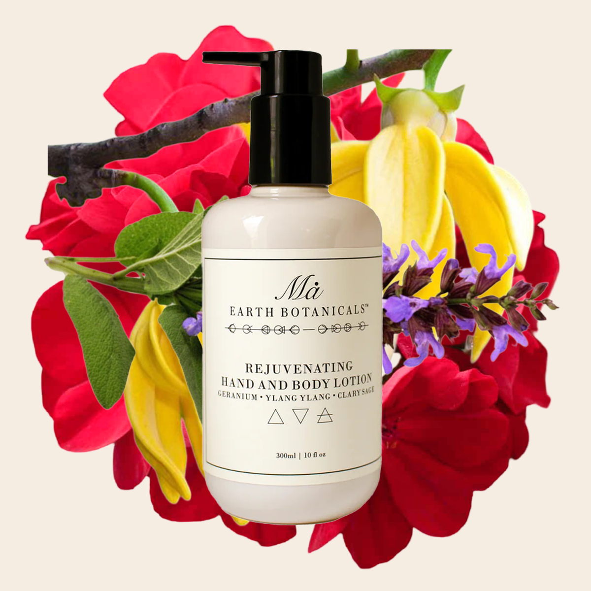 REJUVENATING HAND & BODY LOTION - GERANIUM, YLANG YLANG, CLARY SAGE