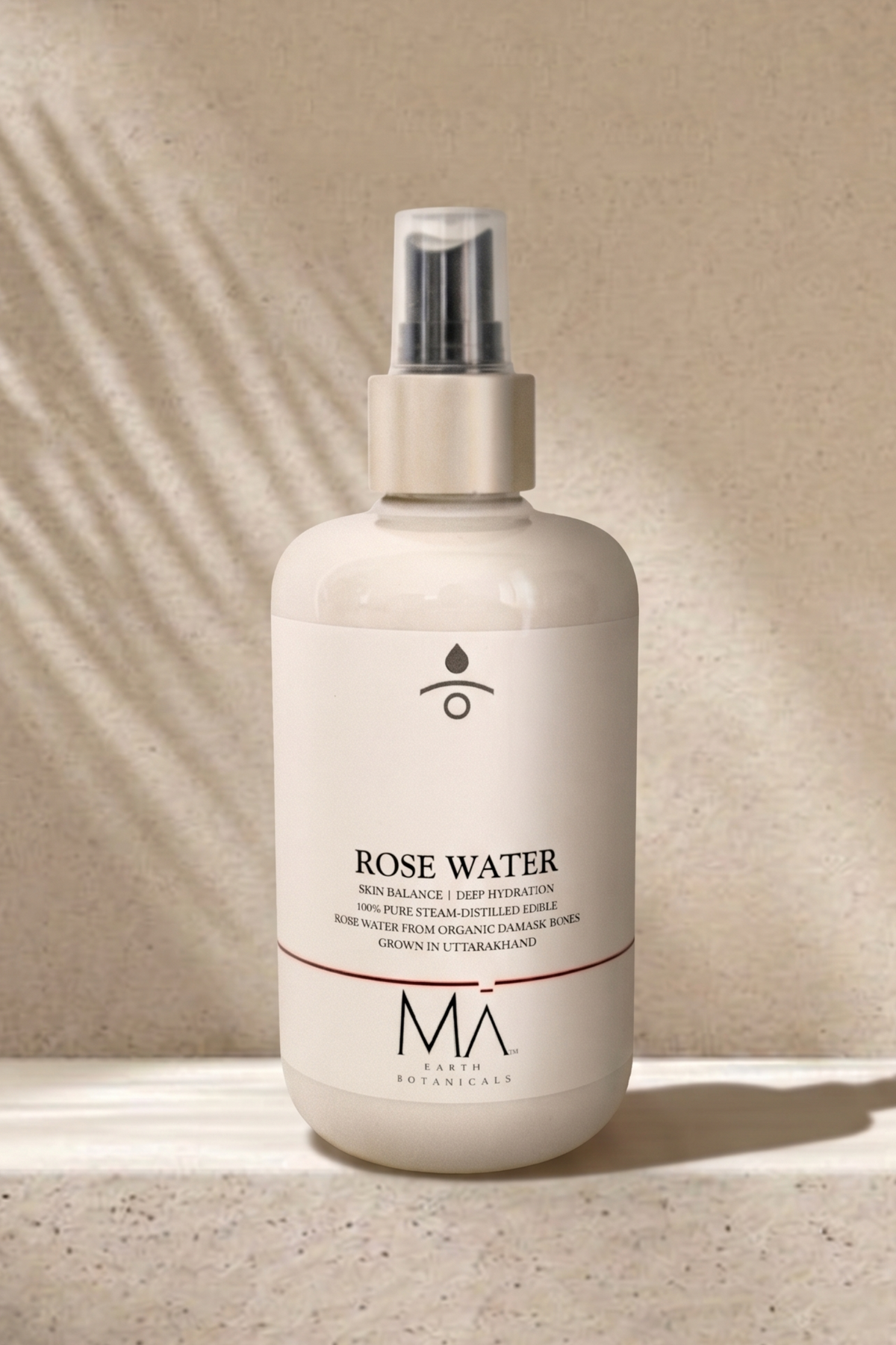ROSE WATER    100% PURE STEAM-DISTILLED EDIBLE ROSE WATER FROM ORGANIC DAMASK ROSES GROWN IN UTTARAKHAND    FROM ORGANIC DAMASK ROSES GROWN IN UTTARAKHAND