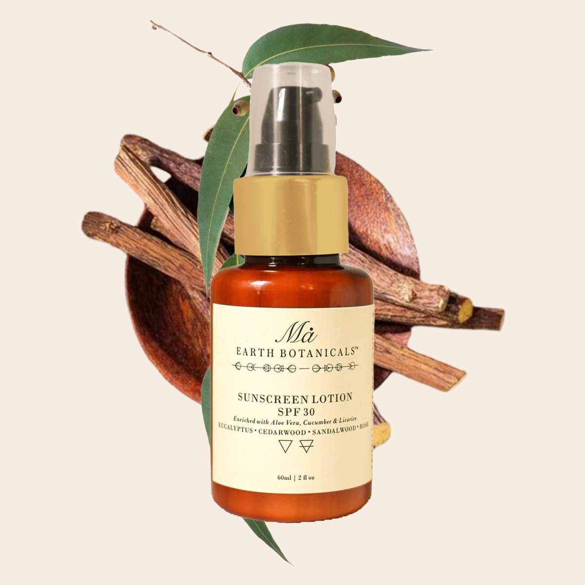 SUNSCREEN LOTION (Enriched with Kashmiri Saffron, Turmeric & Mulberry))  EUCALYPTUS, CEDARWOOD, SANDALWOOD, ROSE       (SPF 30)