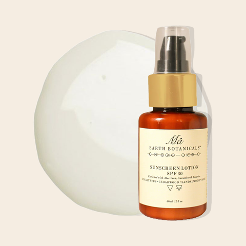 SUNSCREEN LOTION (Enriched with Aloe Vera, Cucumber & Licorice)  EUCALYPTUS, CEDARWOOD, SANDALWOOD, ROSE       (SPF 30)