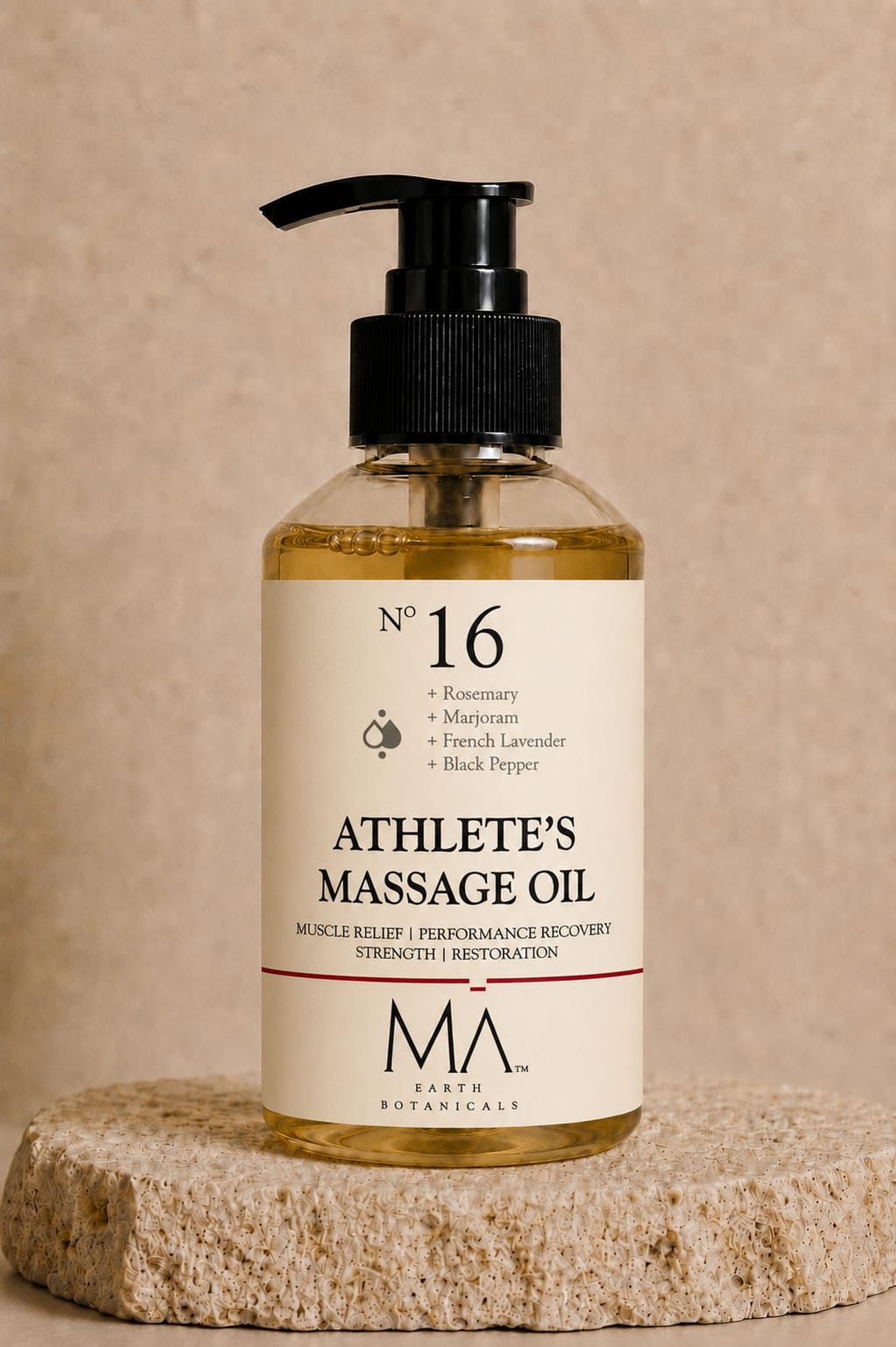 ATHLETE'S MASSAGE OIL     No 16   MARJORAM | ROSEMARY | LAVENDER | BLACK PEPPER