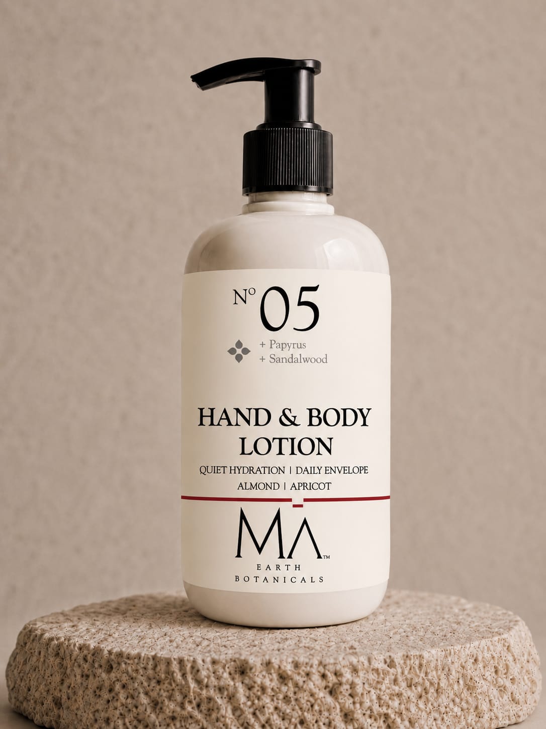 HAND AND BODY LOTION    ALMOND | APRICOT    No 5. PAPYRUS | SANDALWOOD