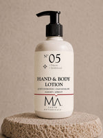 HAND AND BODY LOTION    ALMOND | APRICOT    No 5. PAPYRUS | SANDALWOOD
